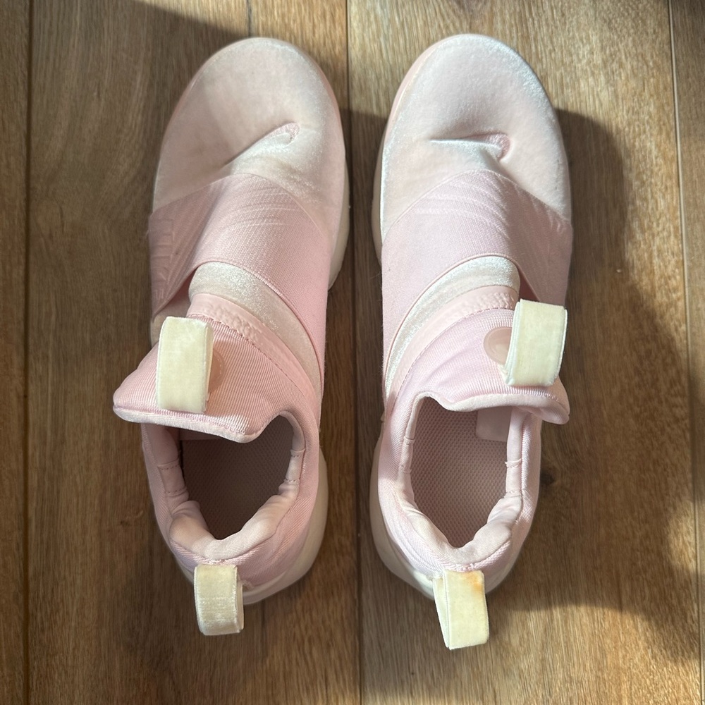 Cute pink velvet Nike shoes